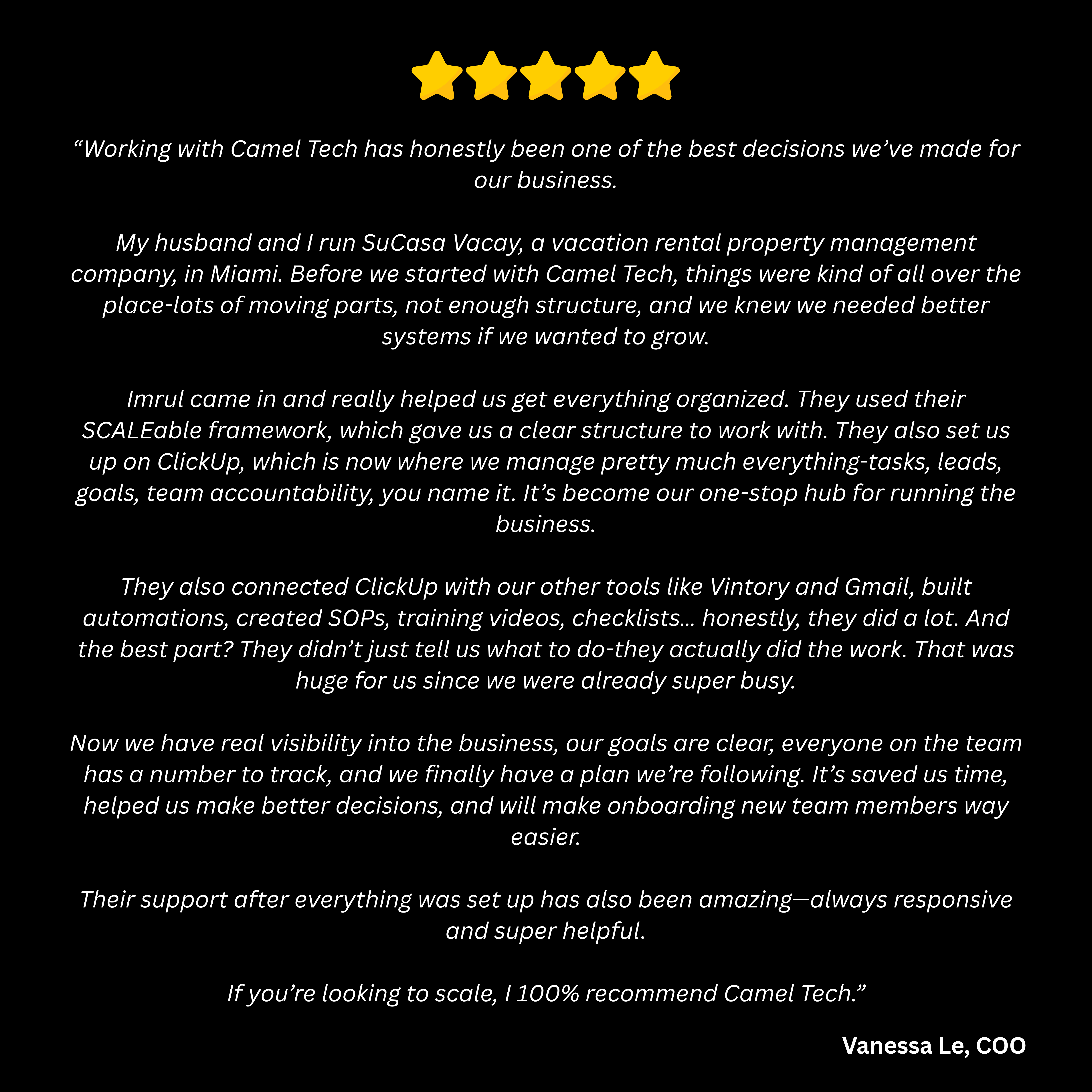 camel tech review testimonial 