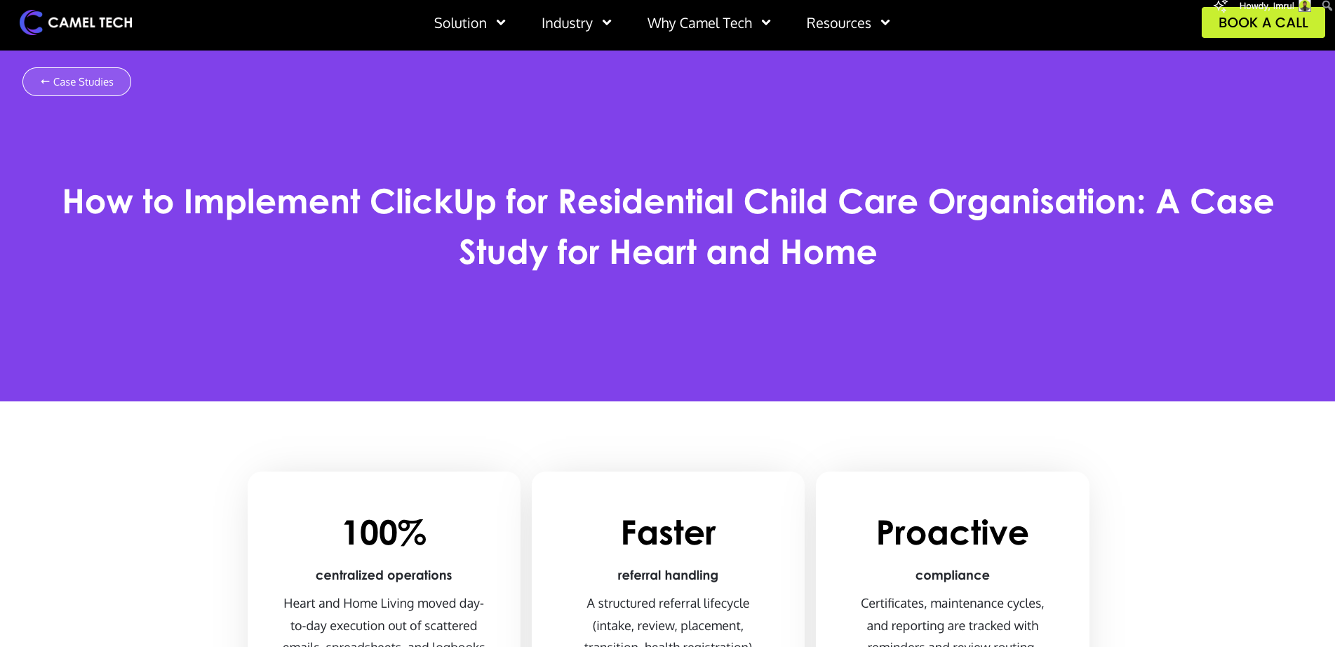 clickup for residential child care